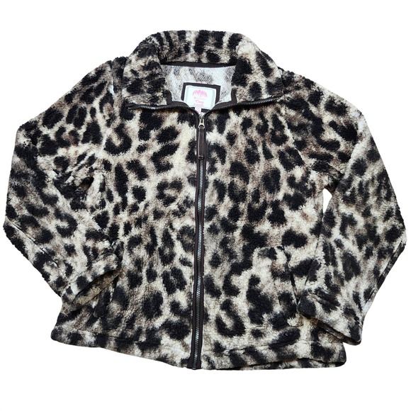 Member's Mark Jackets & Blazers - Members‎ Mark Cozy Sherpa Fleece Jacket Leopard Print Full Zip Size M